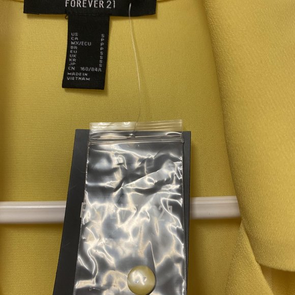 New Forever 21 yellow silk blouse - Picture 2 of 3
